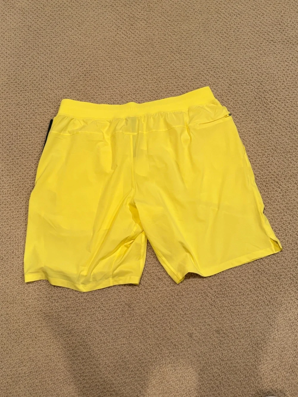 NWT lululemon athletica Bright Yellow Running Shorts - Picture 4 of 4